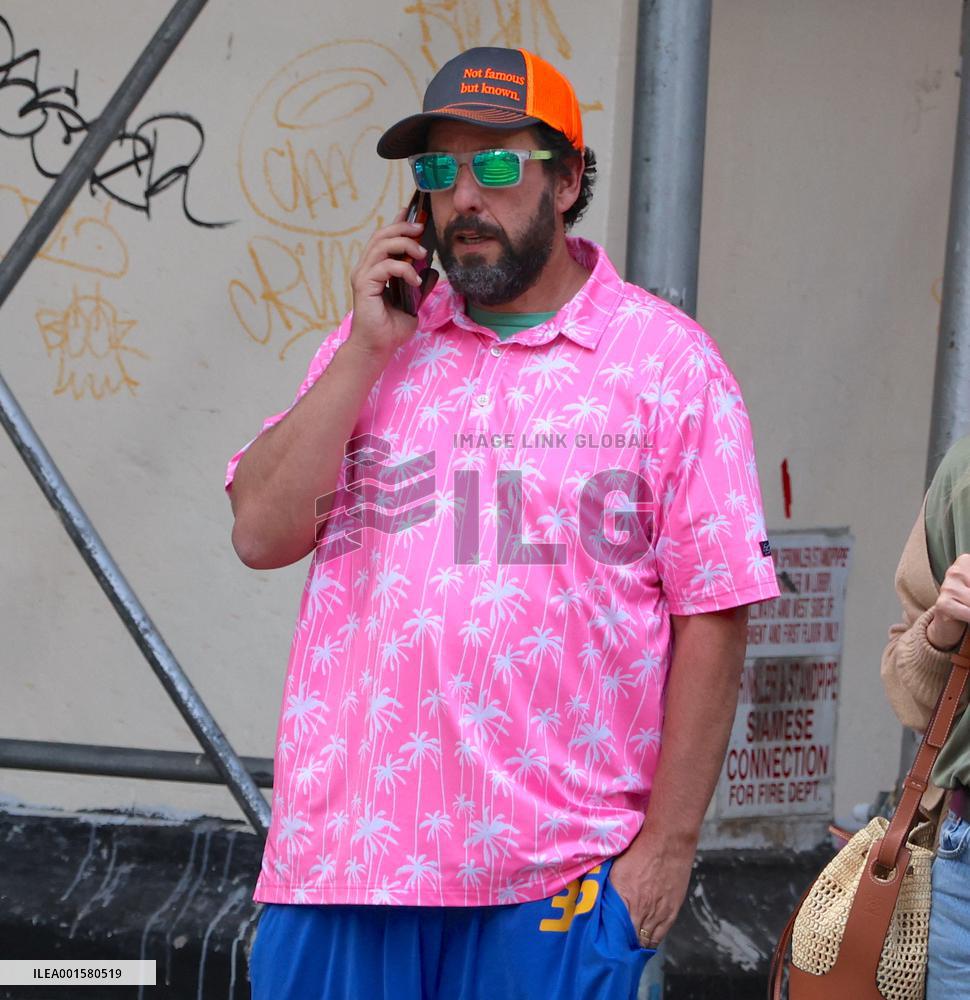 Adam Sandler Takes A Walk - NYC