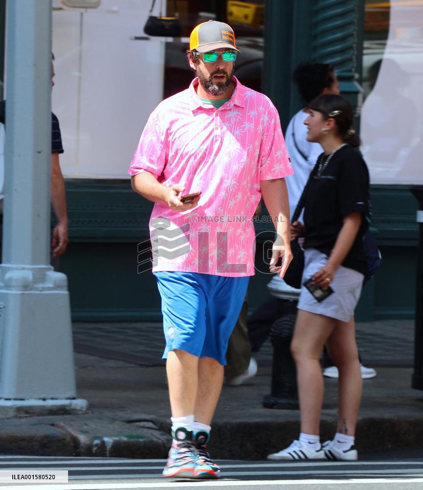 Adam Sandler Takes A Walk - NYC