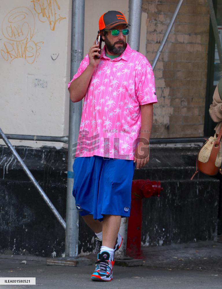 Adam Sandler Takes A Walk - NYC