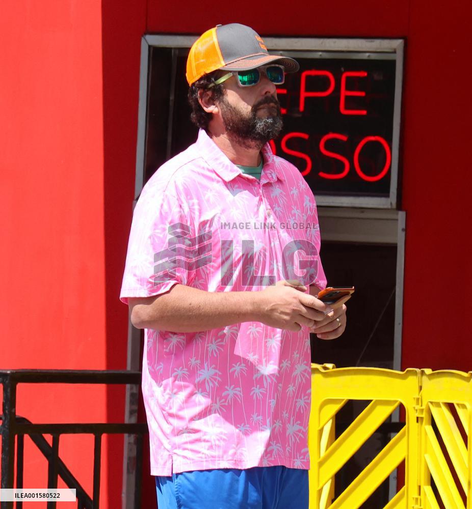 Adam Sandler Takes A Walk - NYC