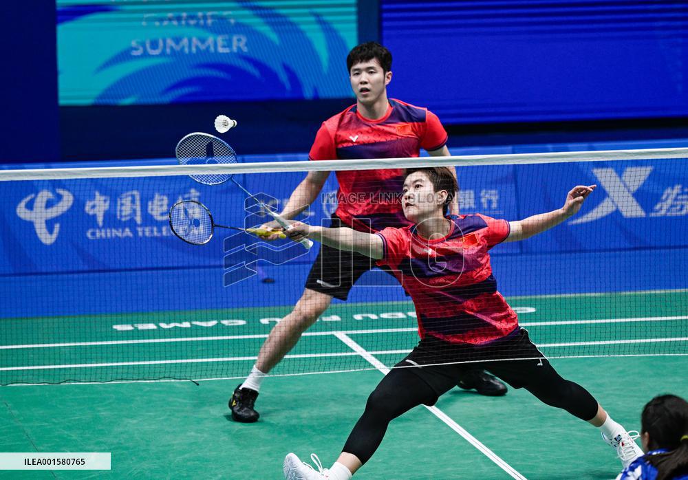 (Chengdu Universiade)CHINA-CHENGDU-WORLD UNIVERSITY GAMES-BADMINTON(CN)