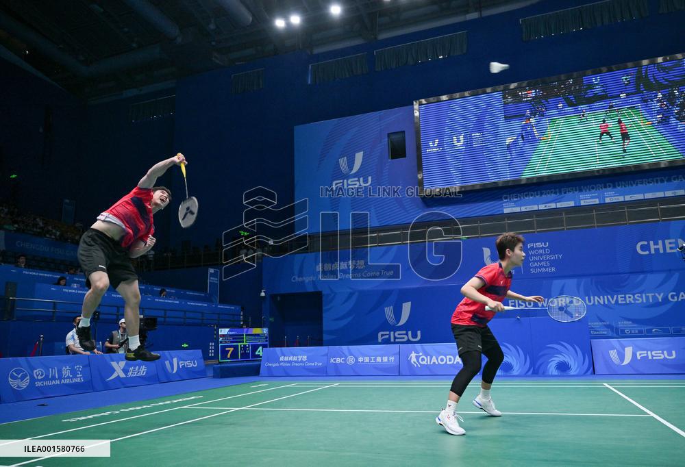 (Chengdu Universiade)CHINA-CHENGDU-WORLD UNIVERSITY GAMES-BADMINTON(CN)