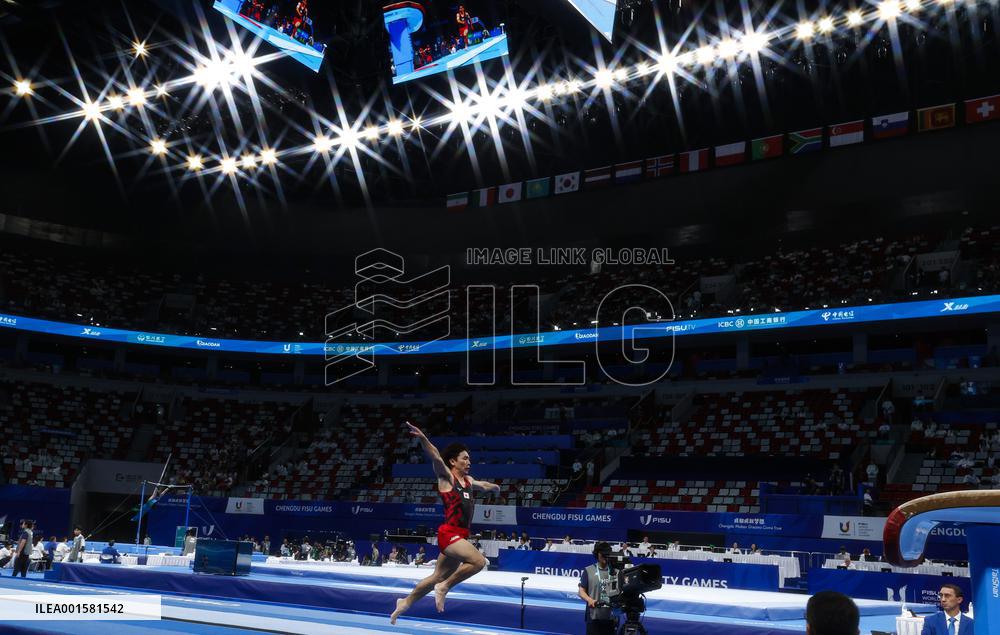 (Chengdu Universiade)CHINA-CHENGDU-WORLD UNIVERSITY GAMES-ARTISTIC GYMNASTICS (CN)