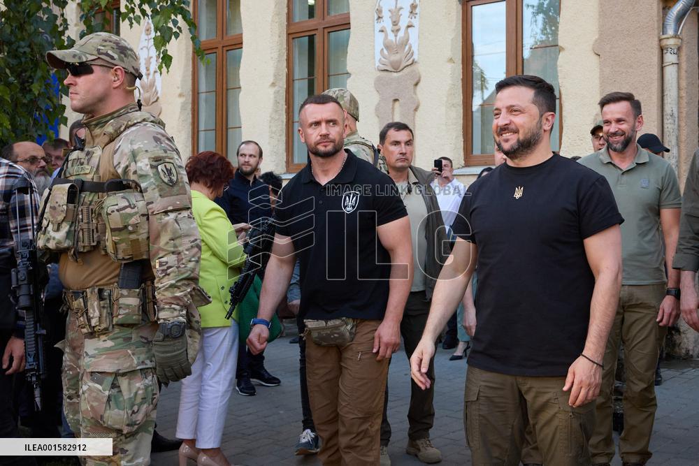 Zelensky Visits Zakarpattia Oblast