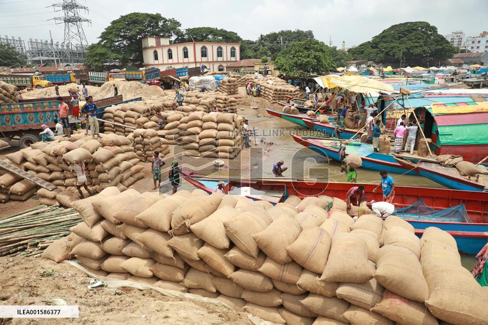 Unloading Rice - Bangladesh