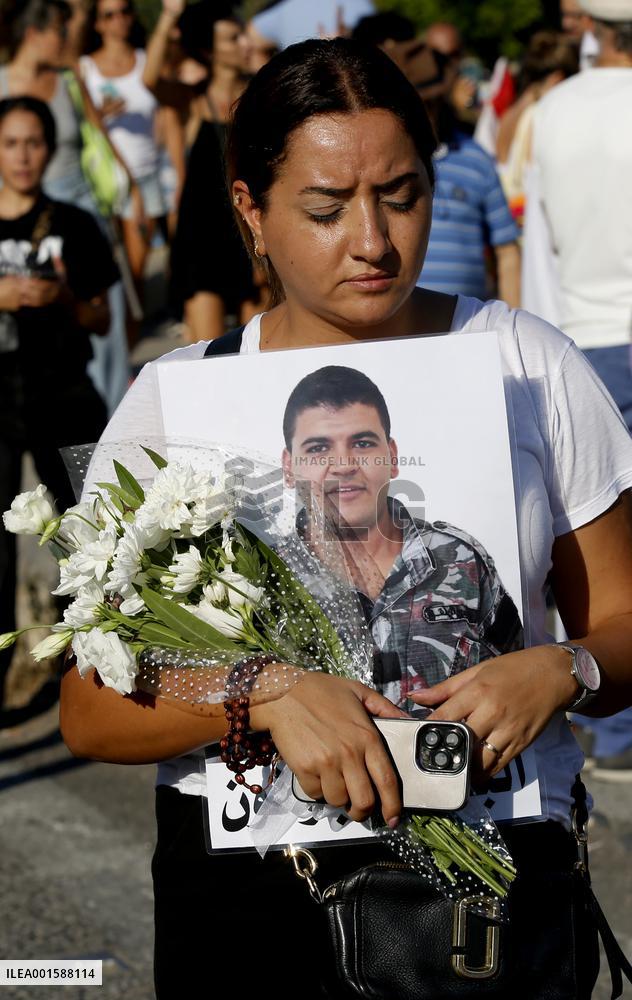 LEBANON-BEIRUT PORT BLASTS-ANNIVERSARY-MARCH