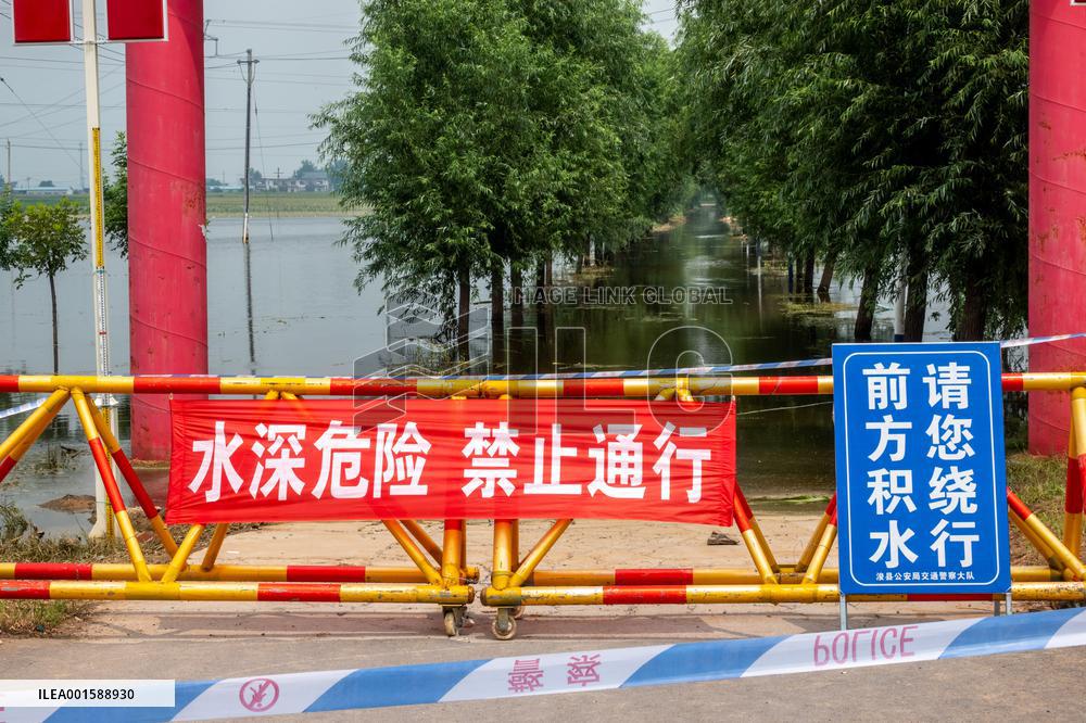 Grain Corn Flooded in Xinxiang, China