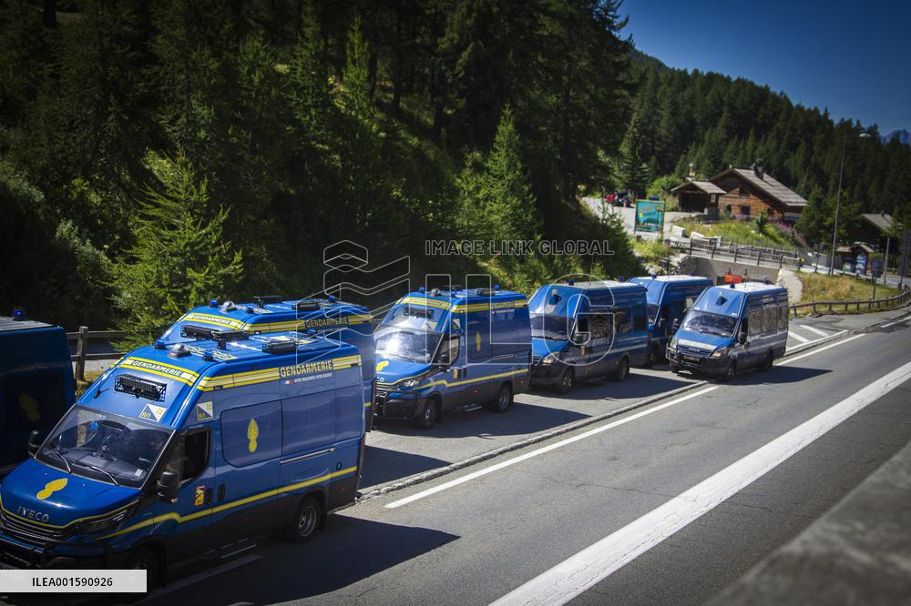 Pro-Migrant No Border Activists Camping Franco-Italian Border