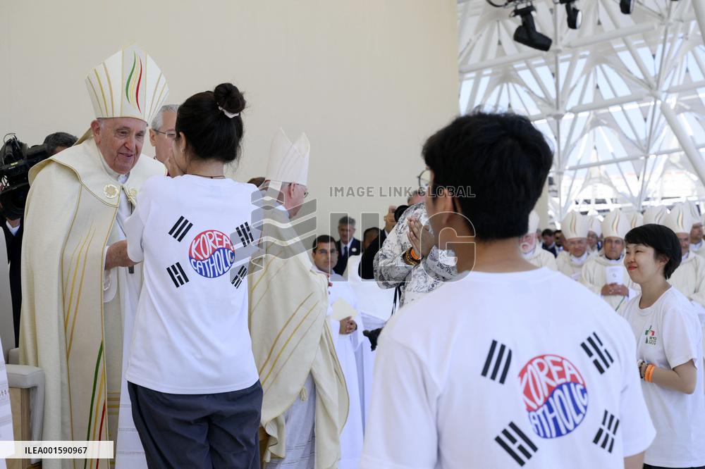 Pope Francis Leads The Mass for WYD - Lisbon