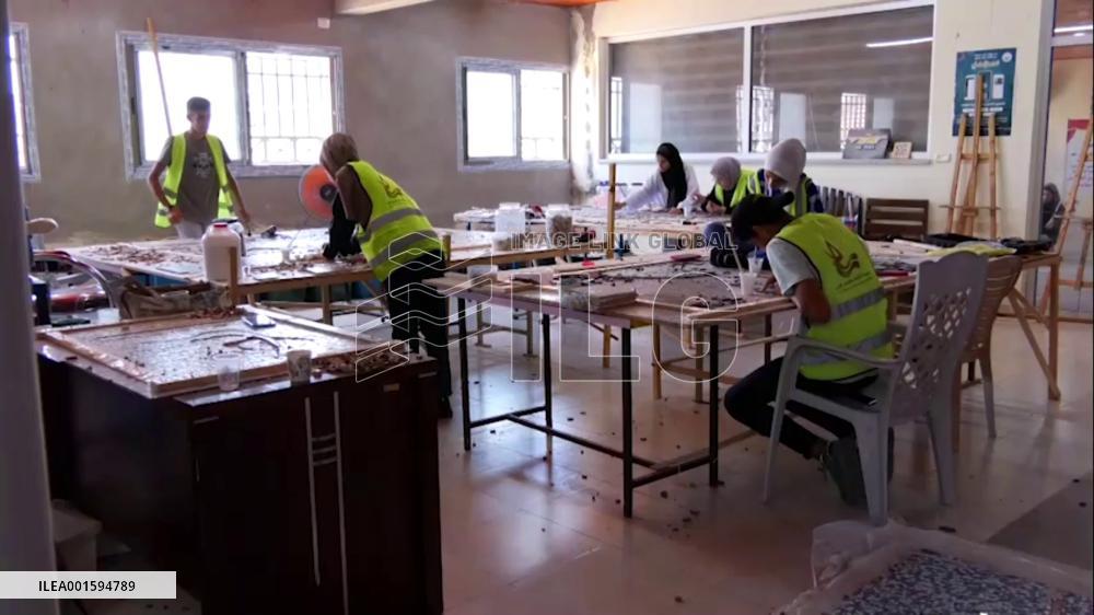 Gazan teenagers create mosaic murals to revive Palestinian heritage