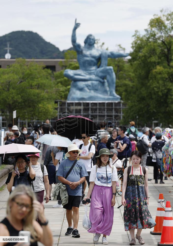 Scene of Nagasaki before 78th A-bomb anniversary