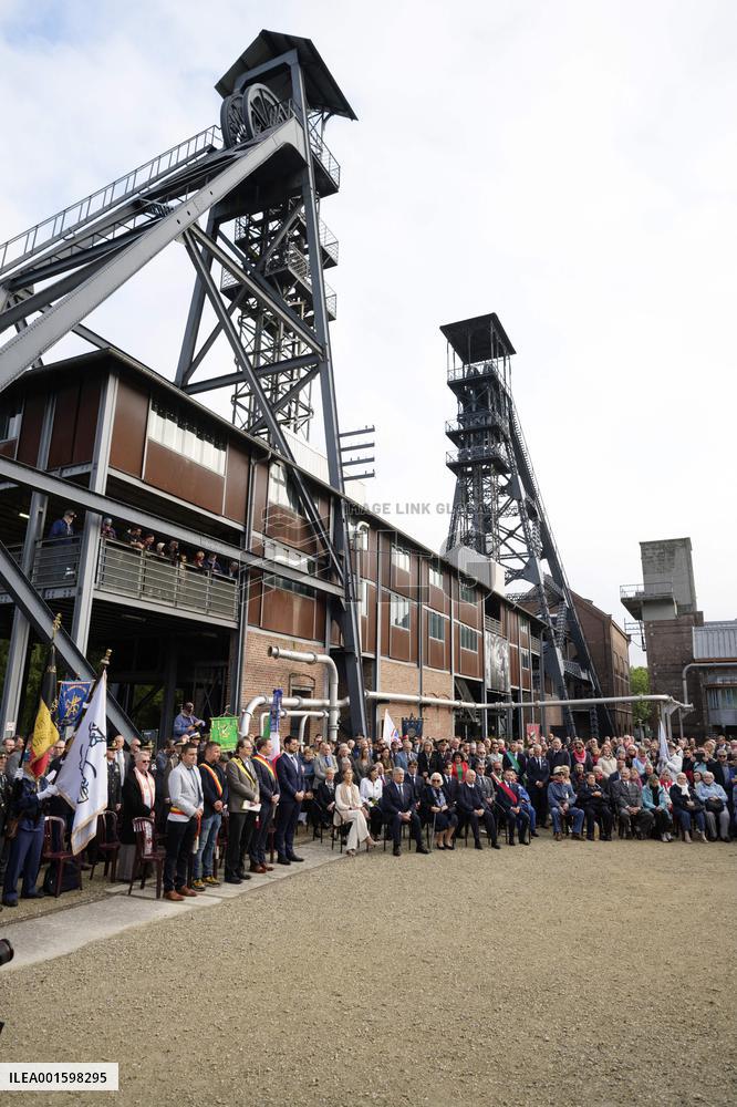 Queen Paola Attends The Commemoration Of Charleroi Mine Disaster - Belgium
