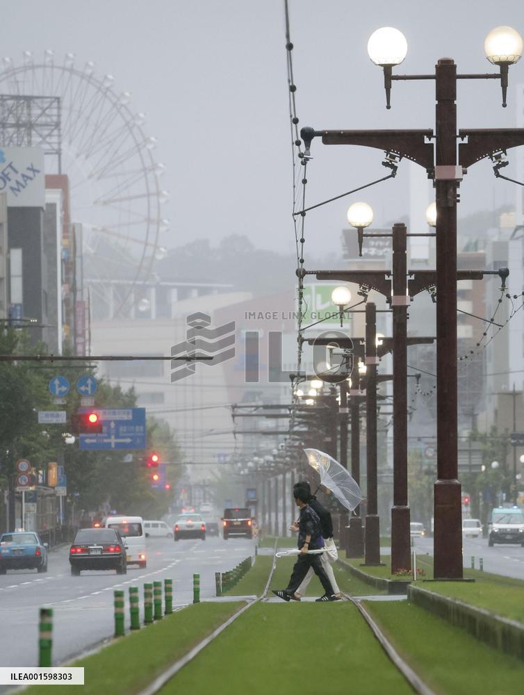 Typhoon Khanun brings stormy weather to southwestern Japan