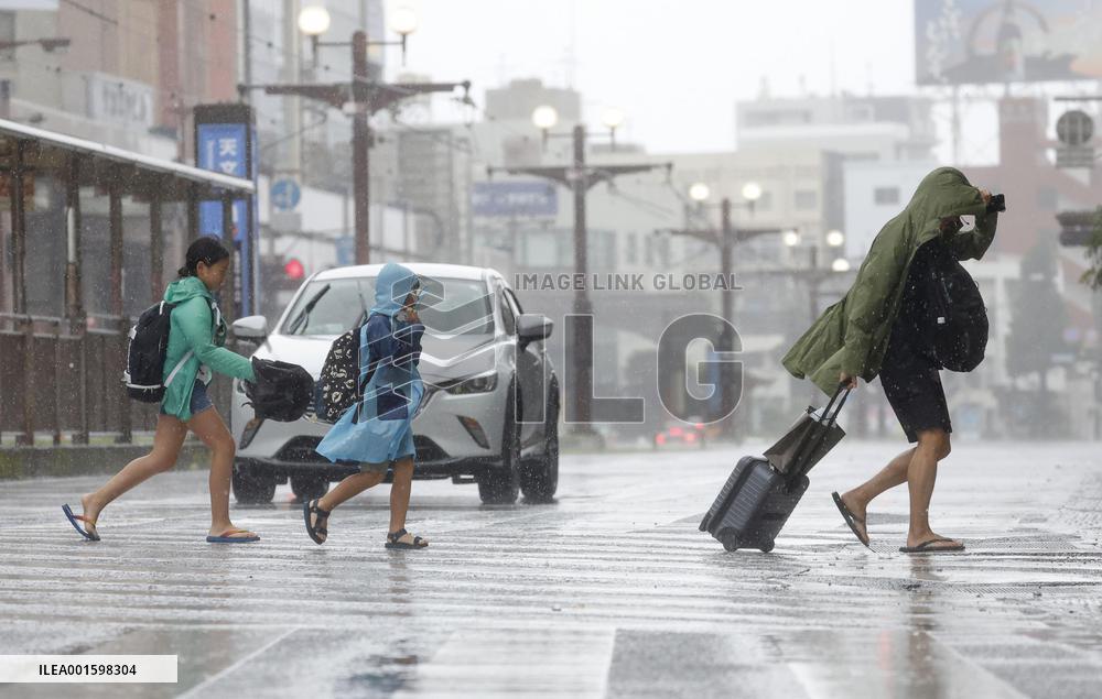 Typhoon Khanun brings stormy weather to southwestern Japan