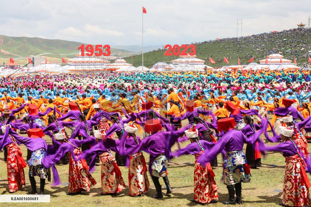 CHINA-GANSU-GANNAN-70TH ANNIVERSARY (CN)