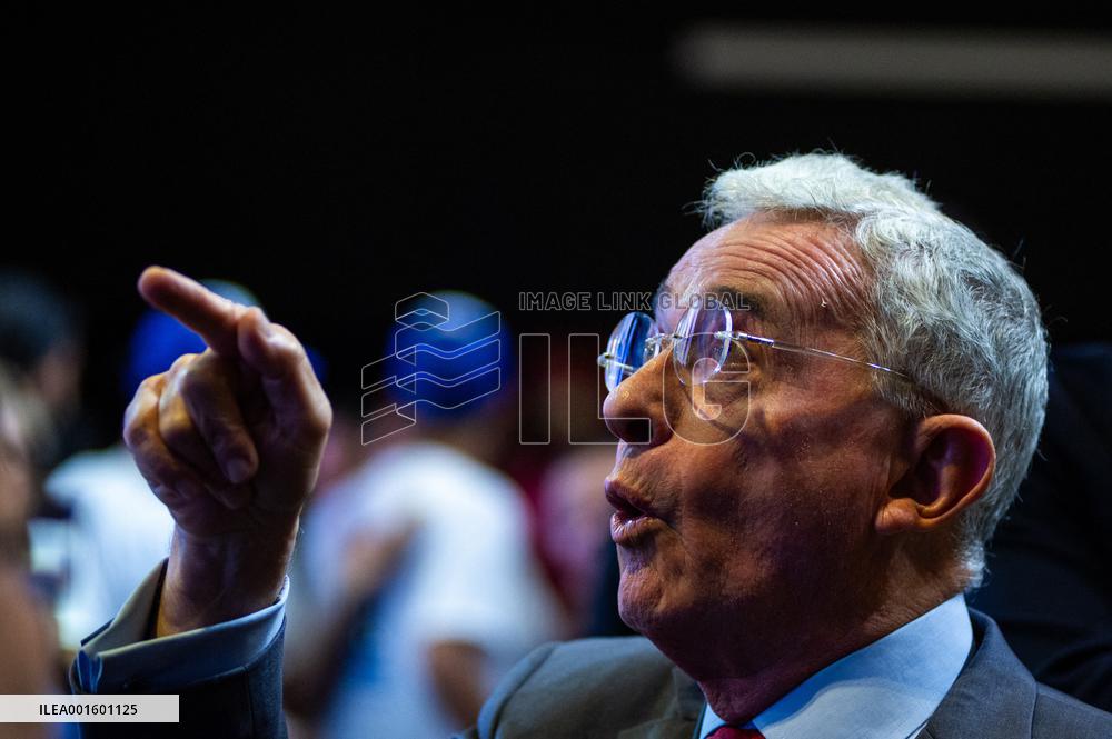 Colombia's Former President Alvaro Uribe Hosts Event Announcing Candidates for Bogota's Council