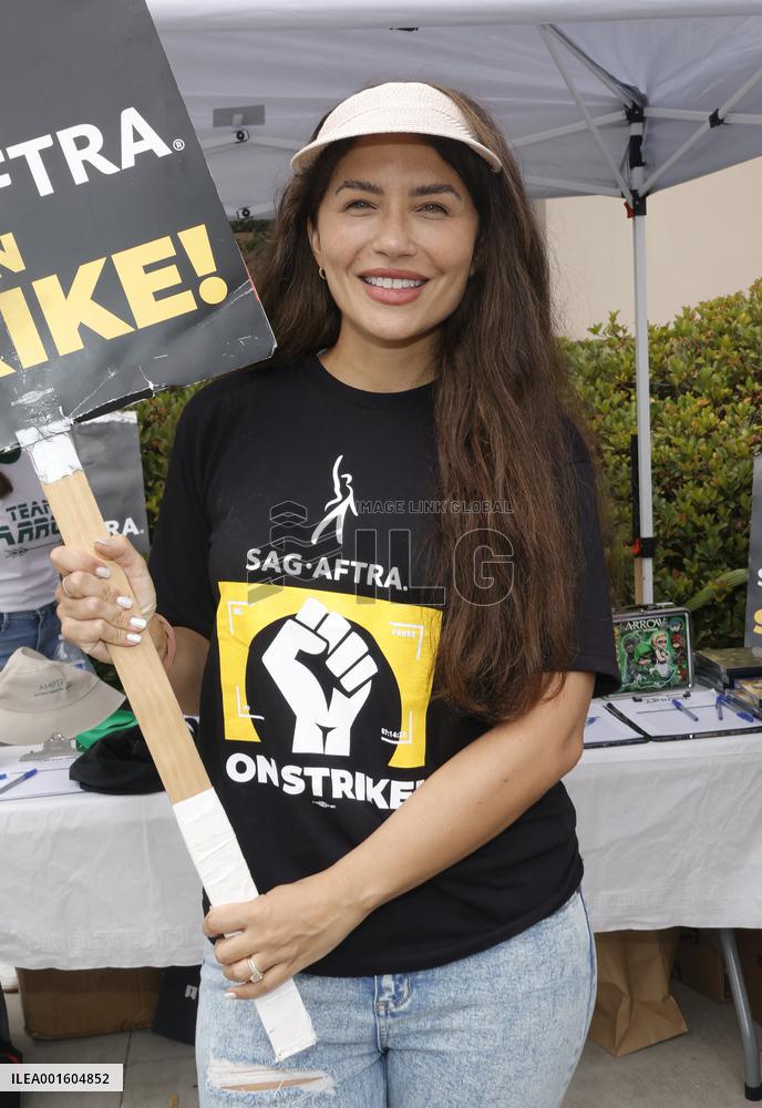 SAG AFTRA-WGA Strike outside Warner Brothers Studios - Burbank