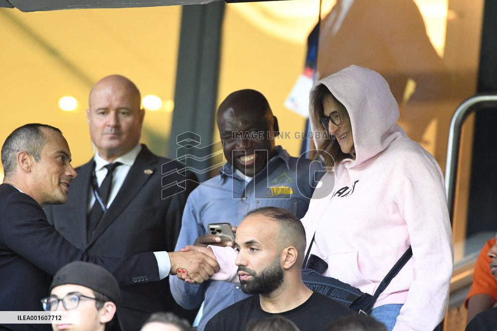 Celebrities watch the PSG vs FC Lorient football match - Paris