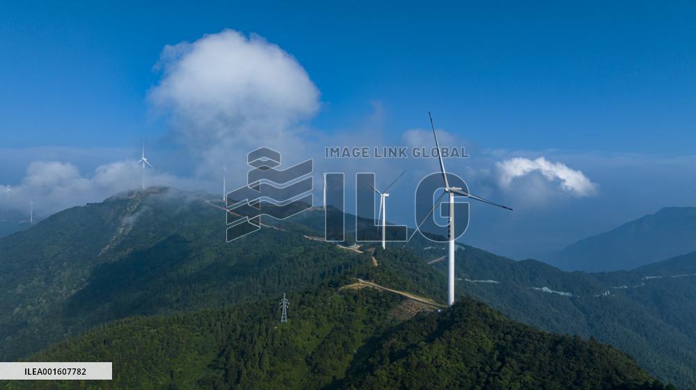 Mountaintop 
Wind Power Generation in Yichun, China