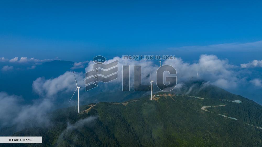 Mountaintop 
Wind Power Generation in Yichun, China