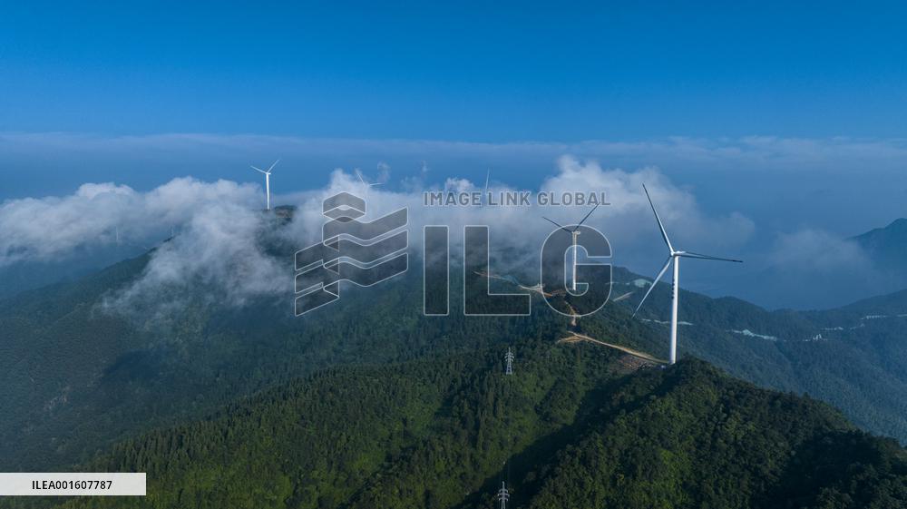Mountaintop 
Wind Power Generation in Yichun, China