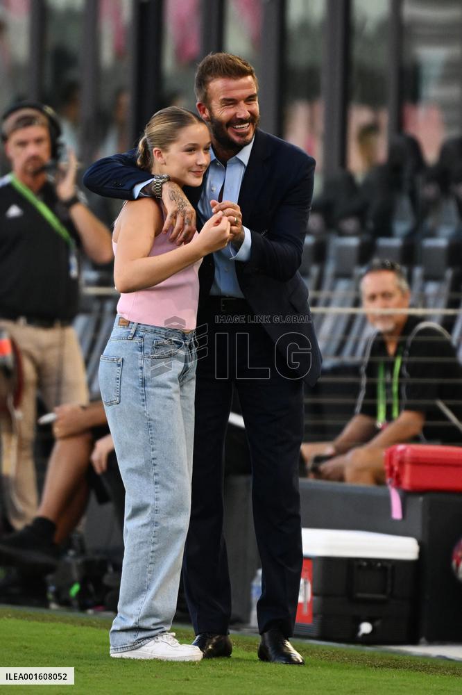 Celebrities during Inter Miami CF Vs Charlotte During The League’s Cup - Fort Lauderdale