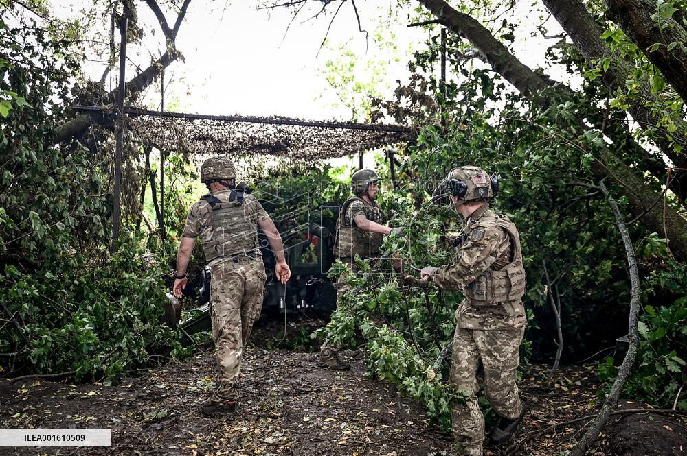 Artillery unit of 128th Brigade in Zaporizhzhia direction