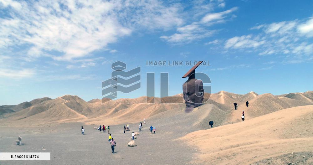 The Emperor in Han Dynasty Outdoor Sculpture in Guazhou