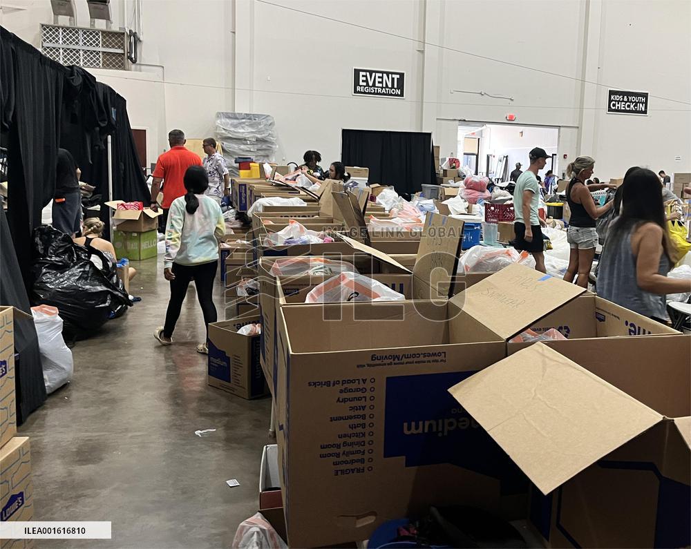 U.S.-HAWAII-MAUI ISLAND-WILDFIRES-EVACUEES-SHELTER