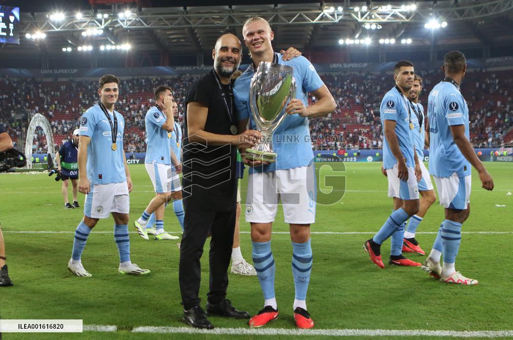 (SP)GREECE-PIRAEUS-FOOTBALL-SUPER CUP-MANCHESTER CITY VS SEVILLA