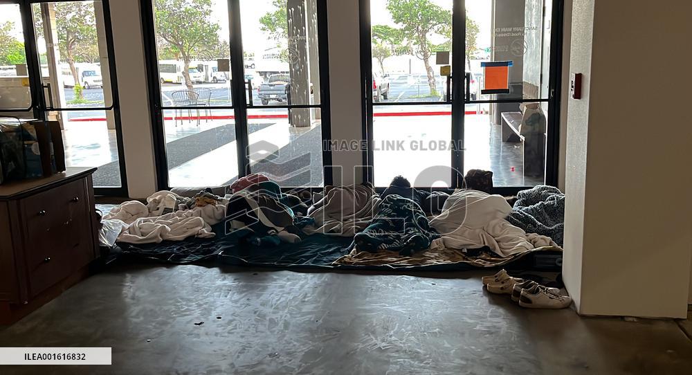 U.S.-HAWAII-MAUI ISLAND-WILDFIRES-EVACUEES-SHELTER