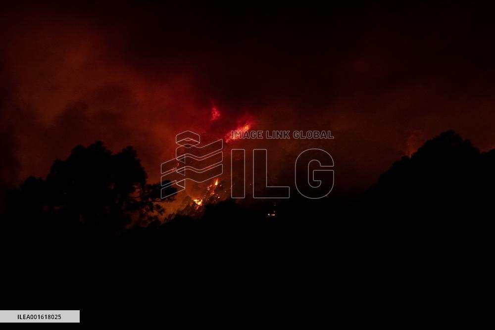 Wildfires Rage in Tenerife - Canary Islands