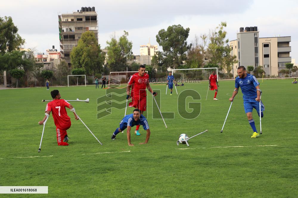 (SP)MIDEAST-GAZA CITY-SOCCER-AMPUTEES