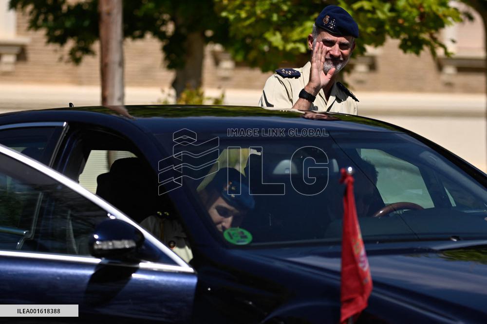 Princess Of Asturias Enters Military Academy - Zaragoza