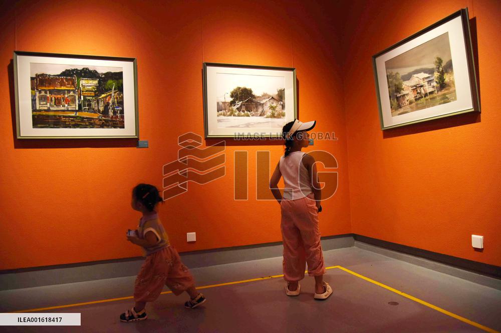 CHINA-SHANDONG-QINGDAO-WATERCOLOR PAINTINGS-EXHIBITION (CN)