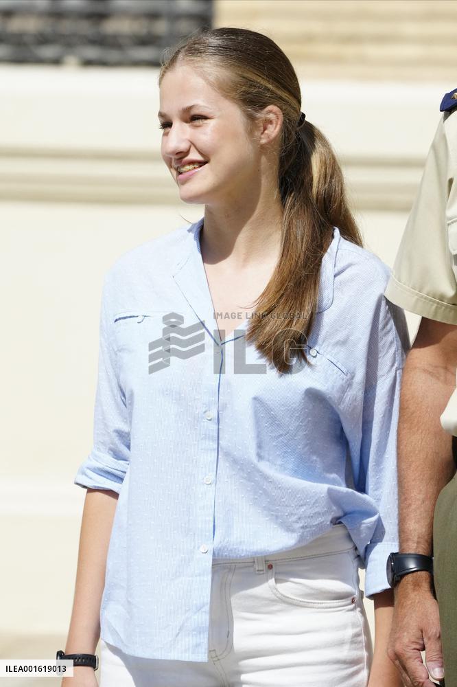 Princess Of Asturias Enters Military Academy - Zaragoza