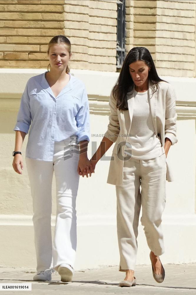 Princess Of Asturias Enters Military Academy - Zaragoza