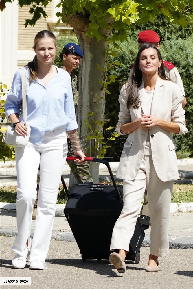 Princess Of Asturias Enters Military Academy - Zaragoza