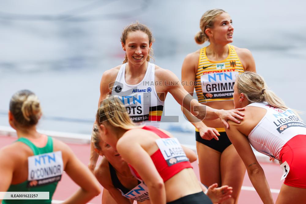 (SP)HUNGARY-BUDAPEST-ATHLETICS-WORLD CHAMPIONSHIPS-WOMEN'S HEPTATHLON-100M HURDLES