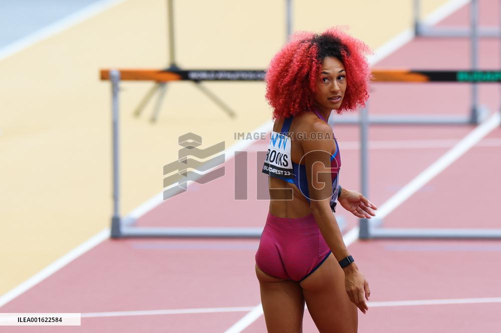 (SP)HUNGARY-BUDAPEST-ATHLETICS-WORLD CHAMPIONSHIPS-WOMEN'S HEPTATHLON-100M HURDLES