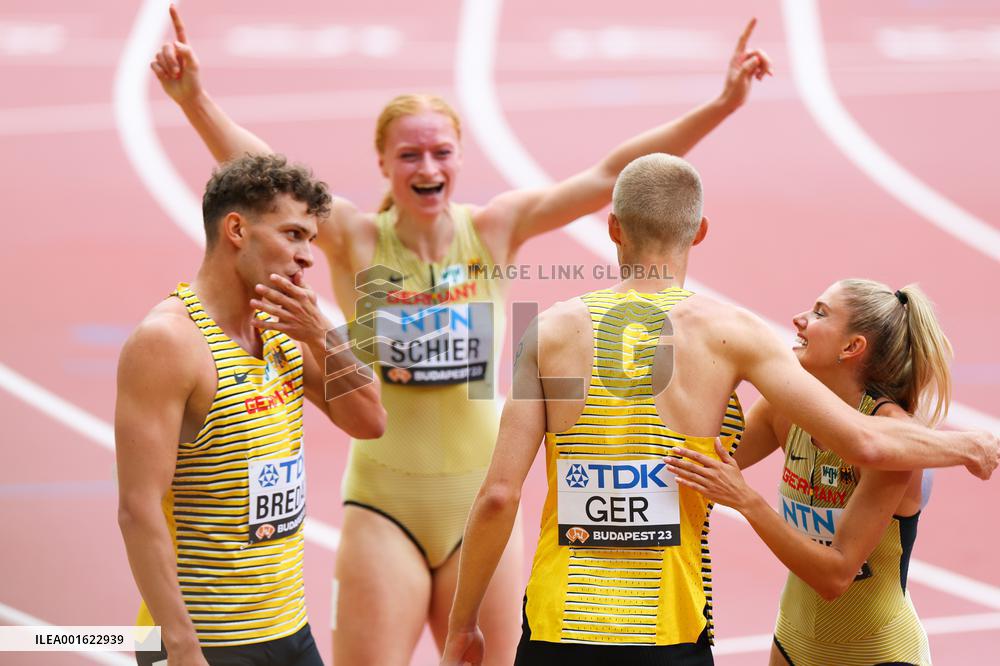(SP)HUNGARY-BUDAPEST-ATHLETICS-WORLD CHAMPIONSHIPS-MIXED 4X400M RELAY-HEATS