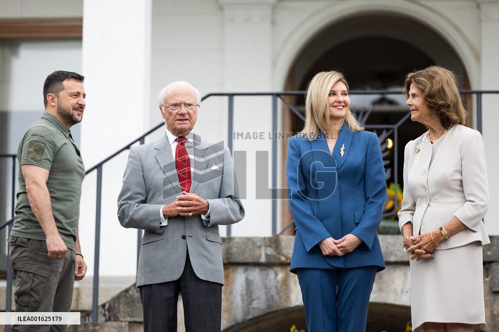Swedish Royals Receive President Zelensky