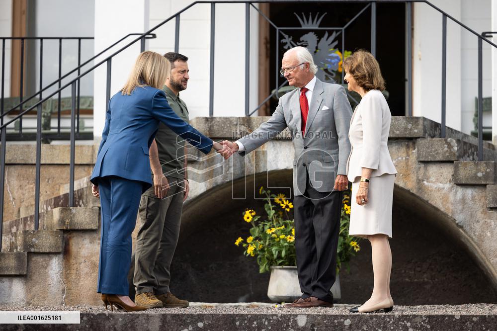 Swedish Royals Receive President Zelensky