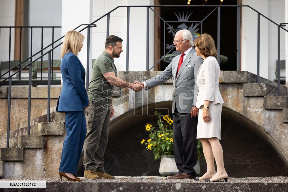 Swedish Royals Receive President Zelensky