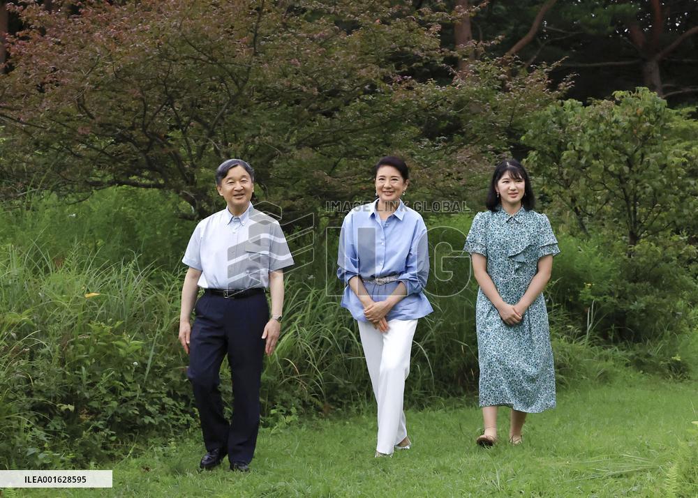 Japan imperial family on summer vacation