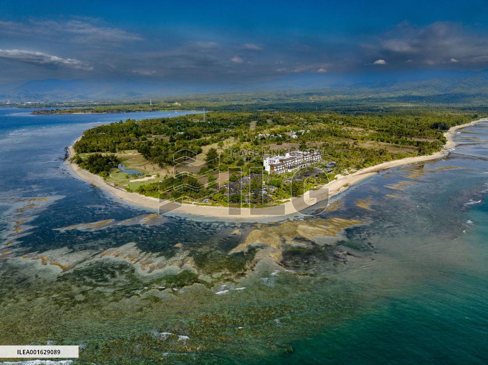 Illustration of Lombok Island - Indonesia