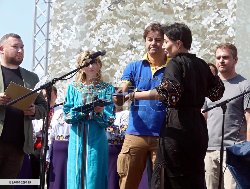 Awards ceremony of Taras Shevchenko National Prize in Borodianka