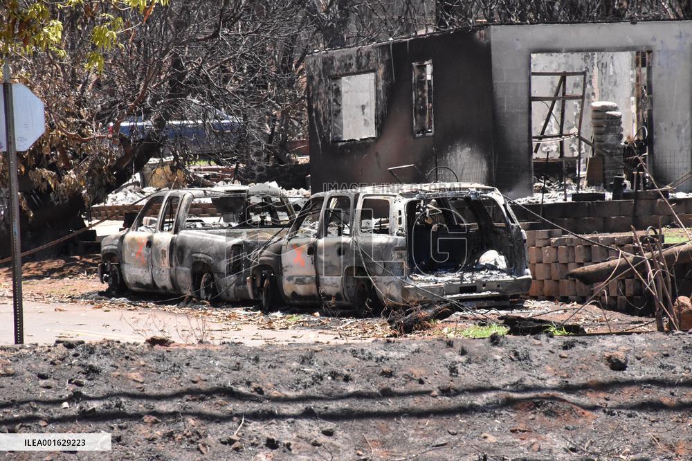 U.S.-HAWAII-MAUI ISLAND-LAHAINA-WILDFIRES-AFTERMATH