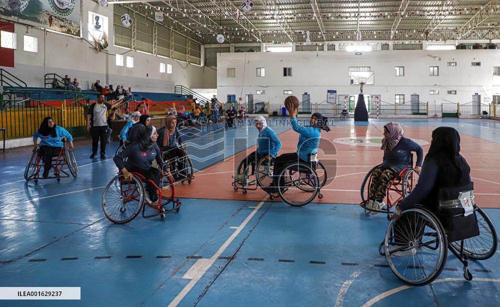 (SP)MIDEAST-GAZA CITY-WHEELCHAIR-BASKETBALL