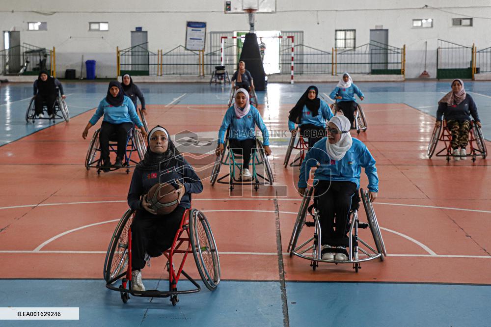 (SP)MIDEAST-GAZA CITY-WHEELCHAIR-BASKETBALL